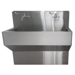 Scrub Basin Sink Double Tap 5' ft Fix Scrub - Stainless Steel